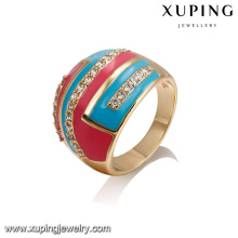 Anillo de dedo del oro del color del oro 18k de la joyería de la manera 14382 anillo del zircon del diamante de la manera al por mayor